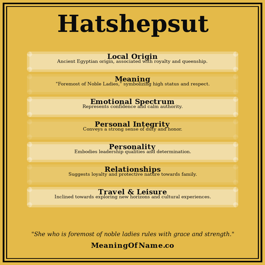 Hatshepsut name meaning poster