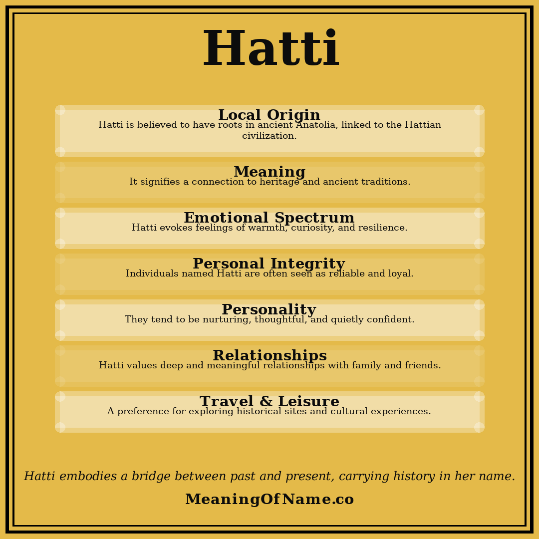 Hatti name meaning poster