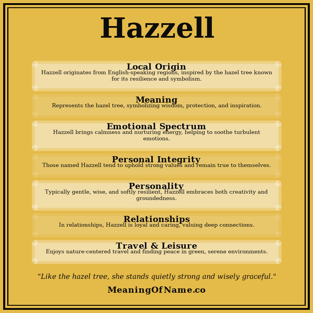 Hazzell name meaning poster