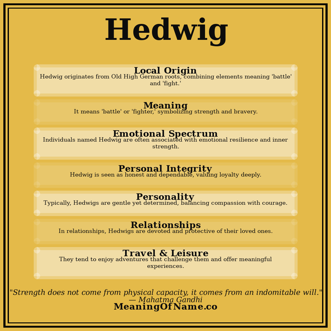 Hedwig name meaning poster
