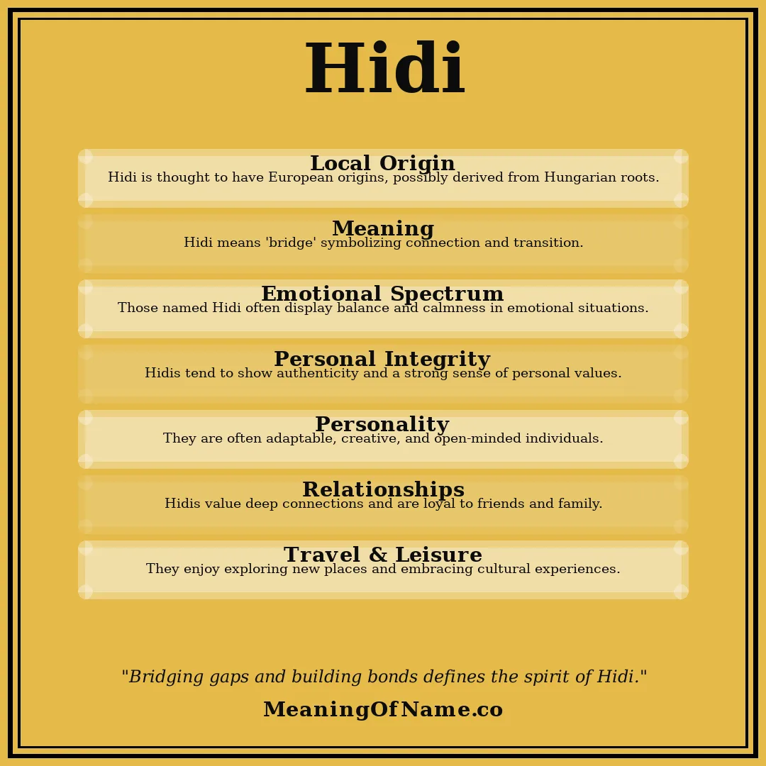 Hidi name meaning poster