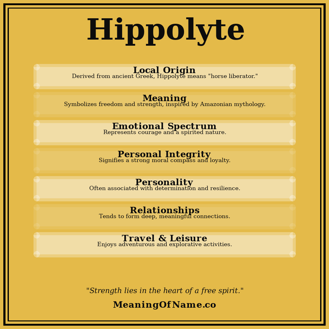 Hippolyte name meaning poster