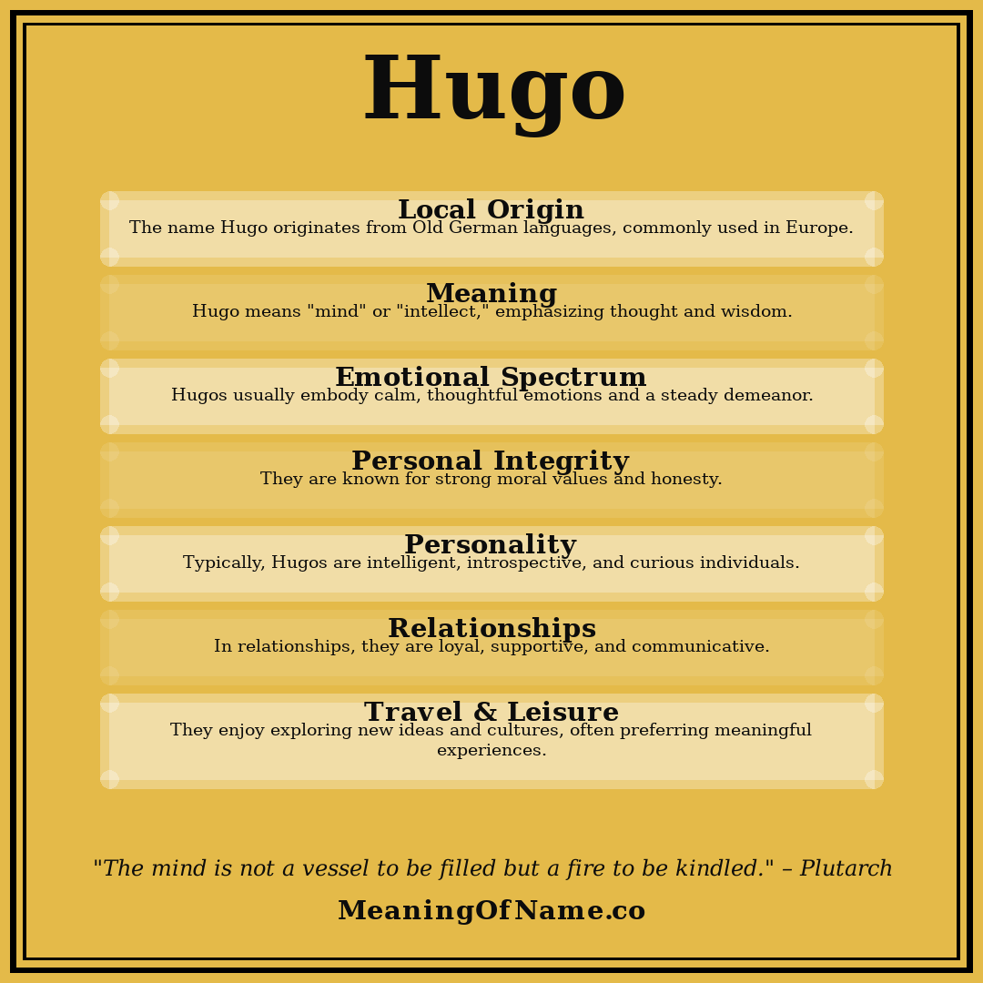 Hugo name meaning poster