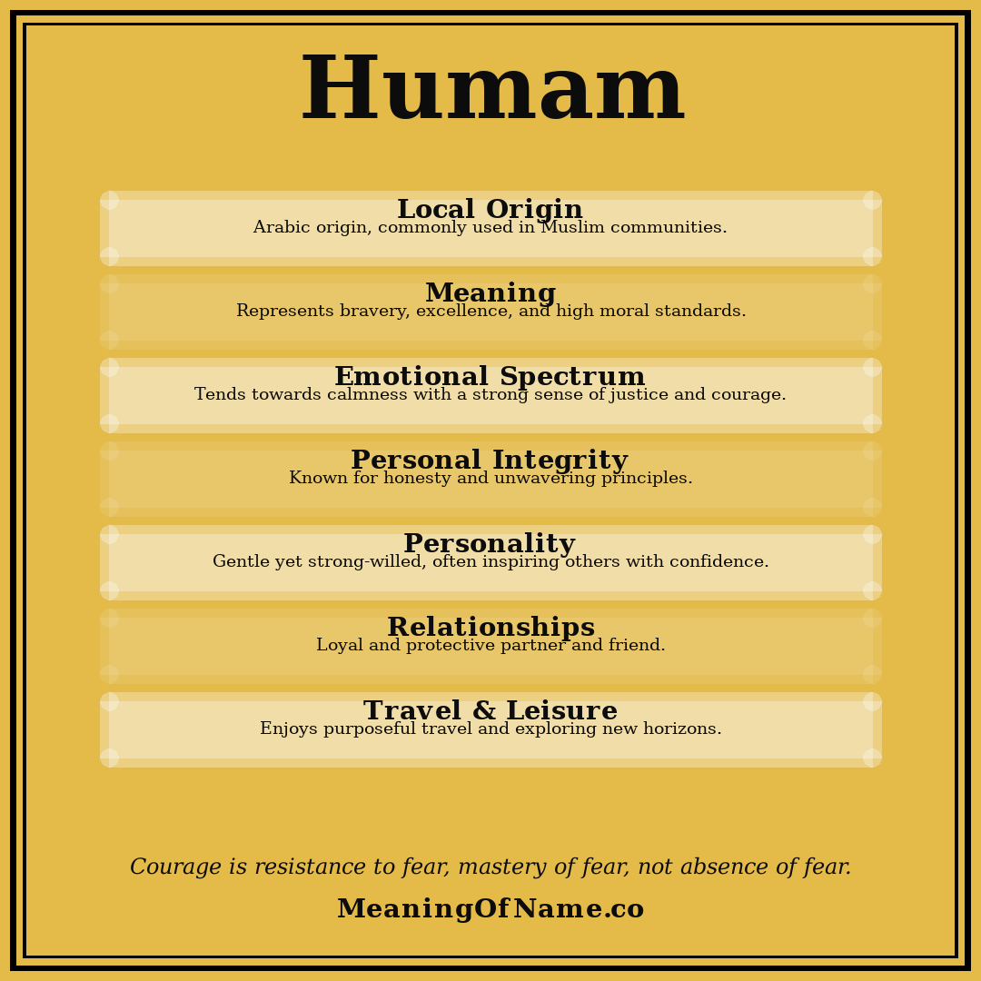 Humam name meaning poster