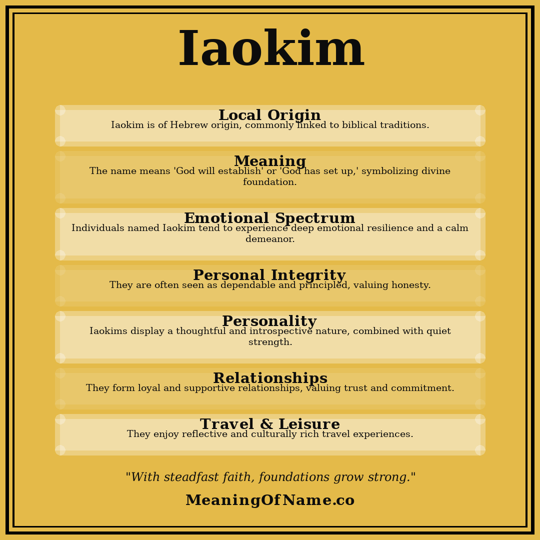 Iaokim name meaning poster