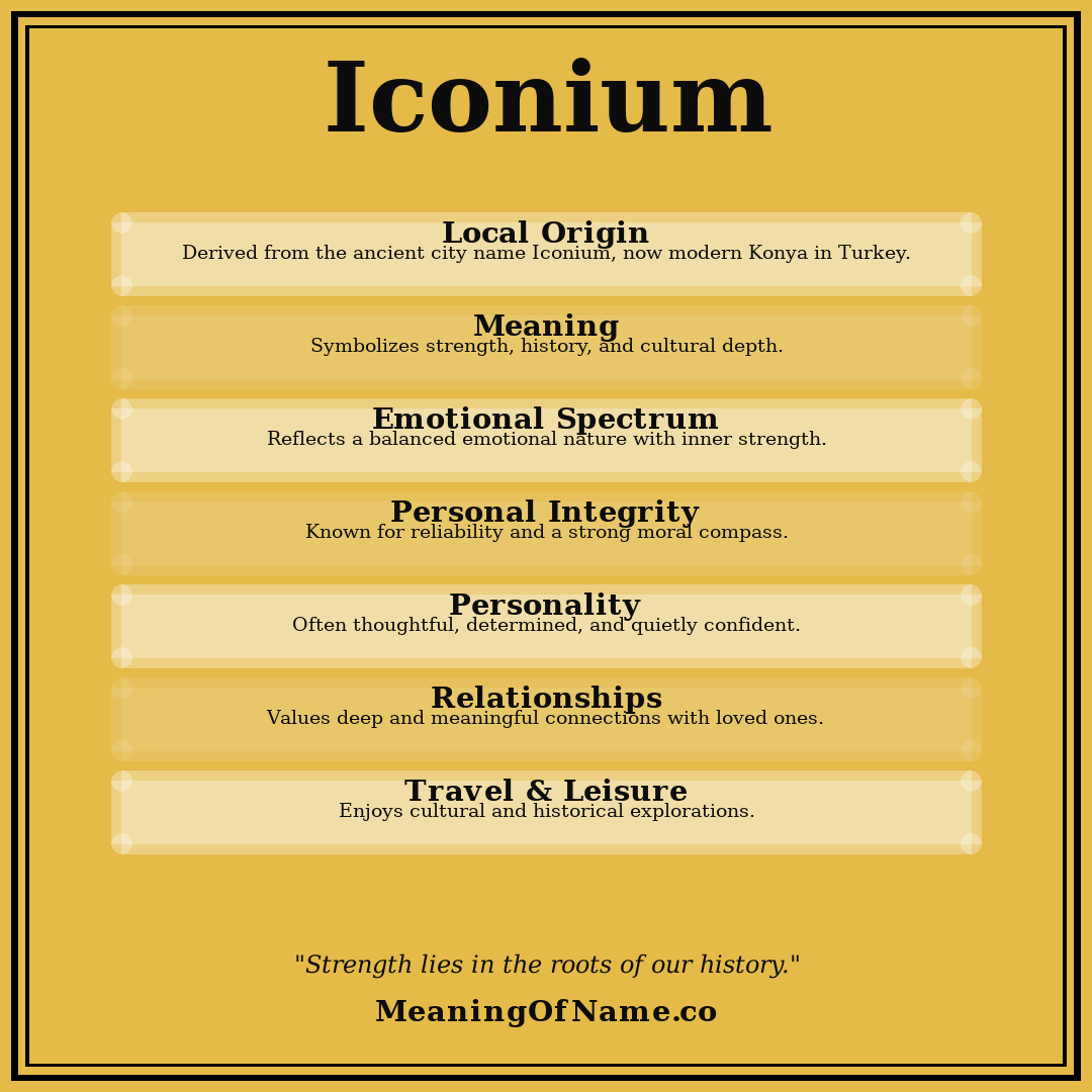 Iconium name meaning poster