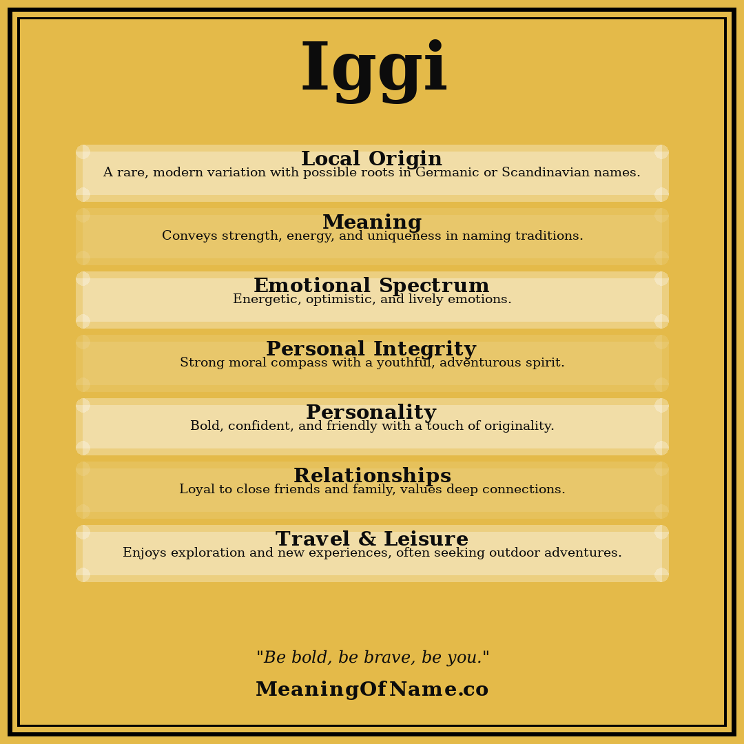 Iggi name meaning poster