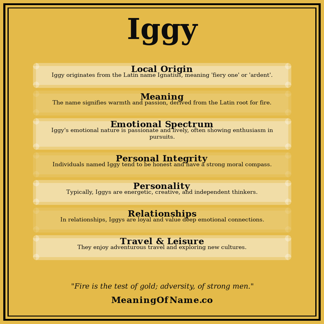 Iggy name meaning poster