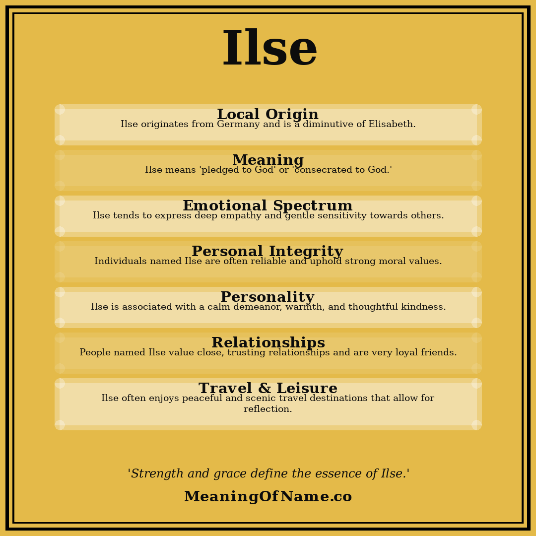 Ilse name meaning poster