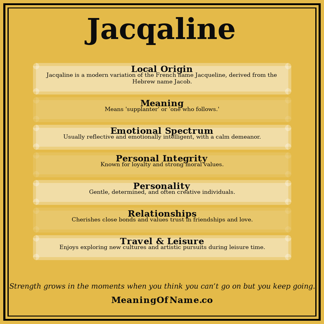 Jacqaline name meaning poster