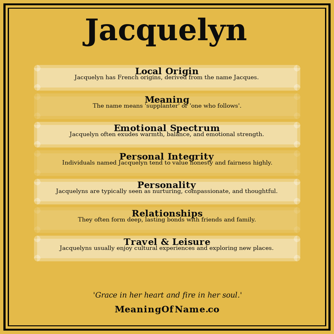 Jacquelyn name meaning poster