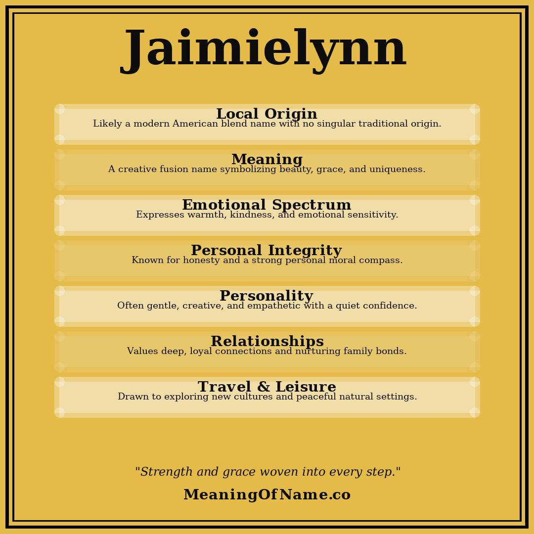 Jaimielynn name meaning poster