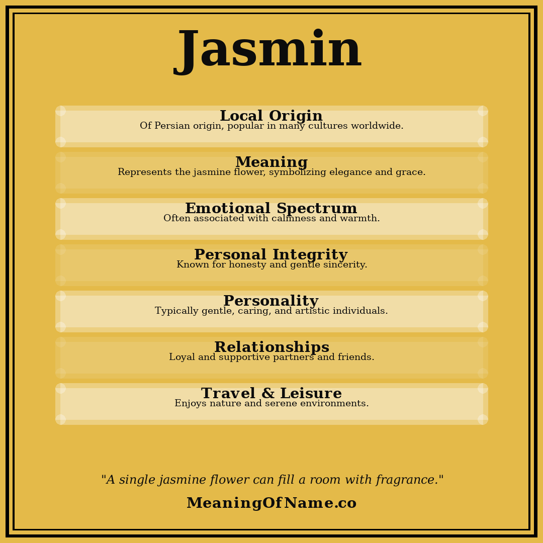Jasmin name meaning poster