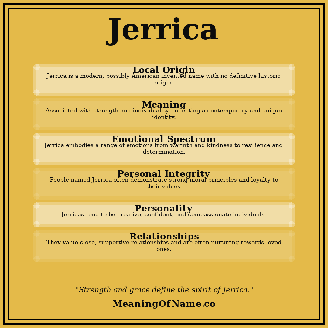 Jerrica name meaning poster