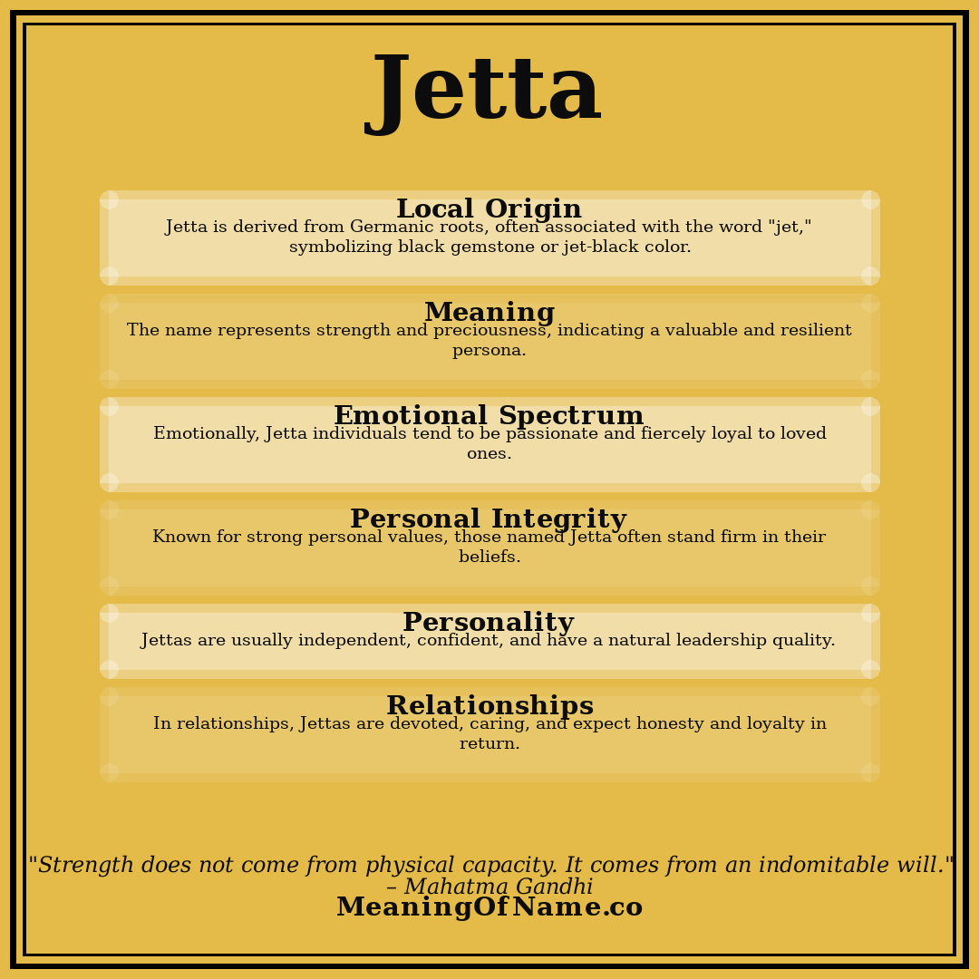 Jetta name meaning poster