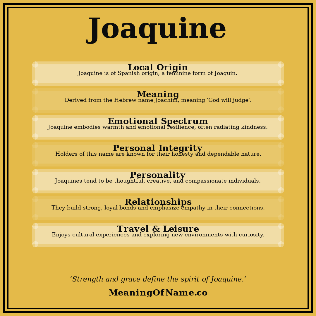 Joaquine name meaning poster