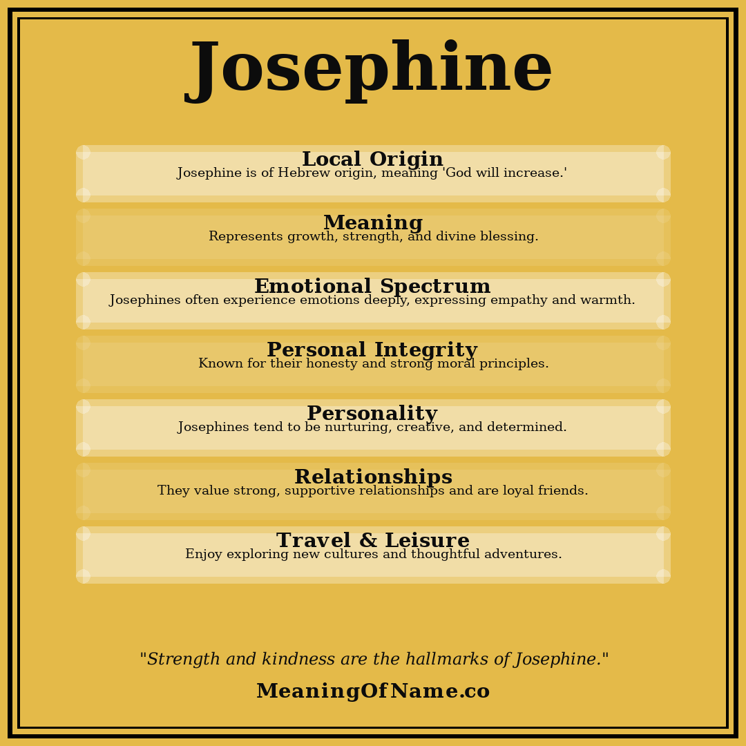 Josephine name meaning poster