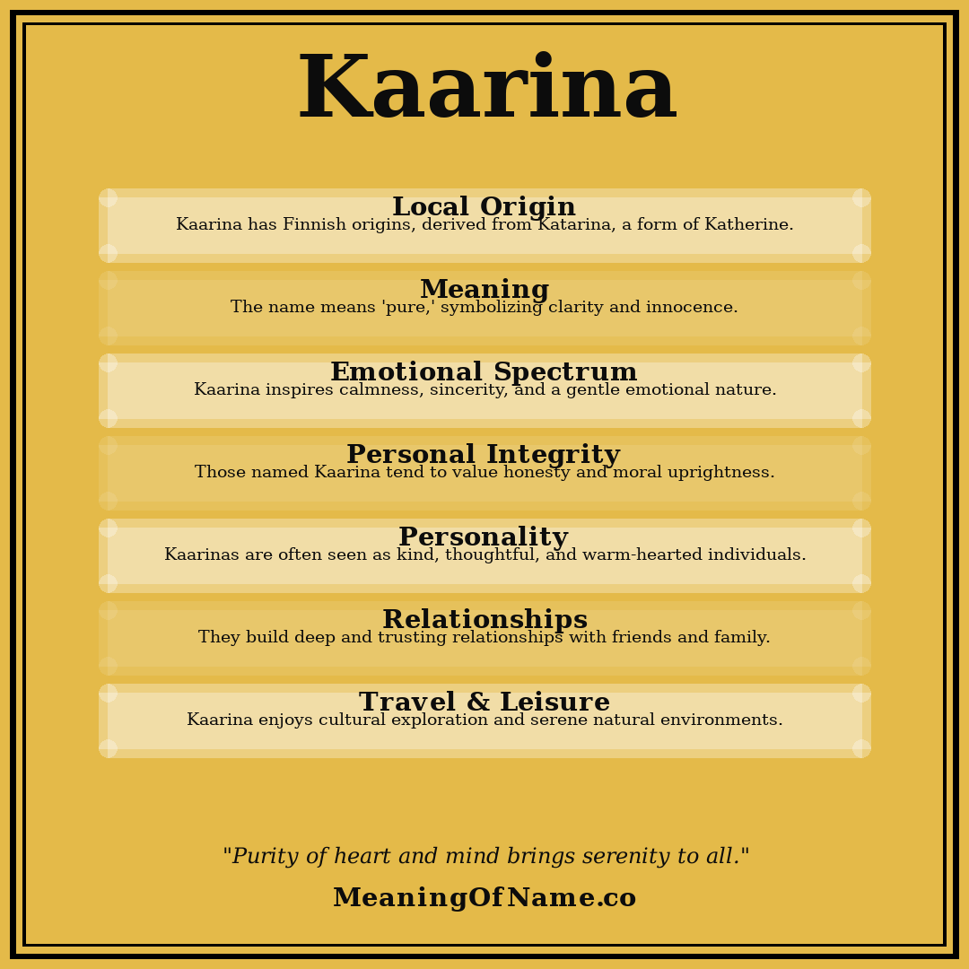 Kaarina name meaning poster