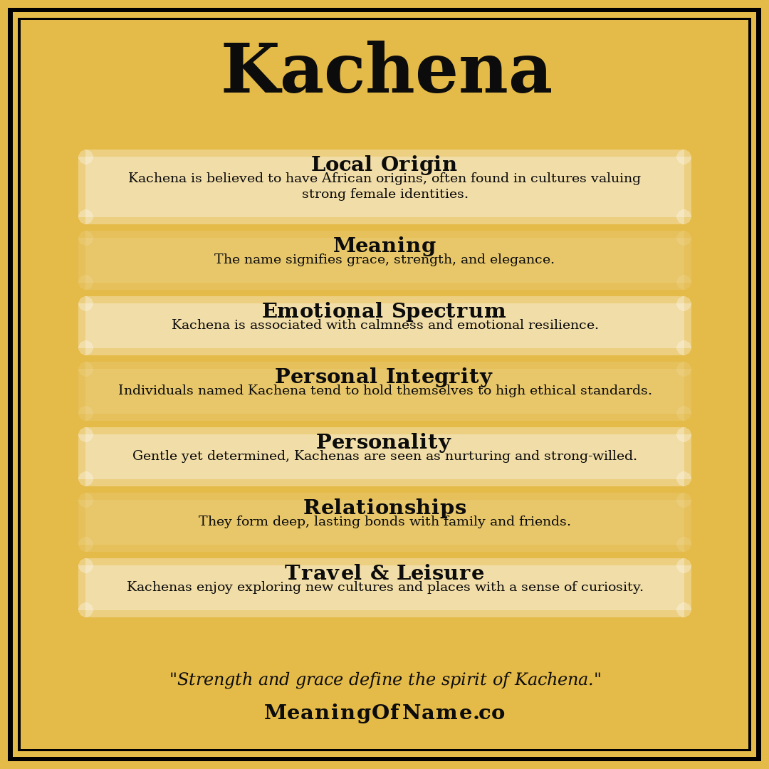 Kachena name meaning poster