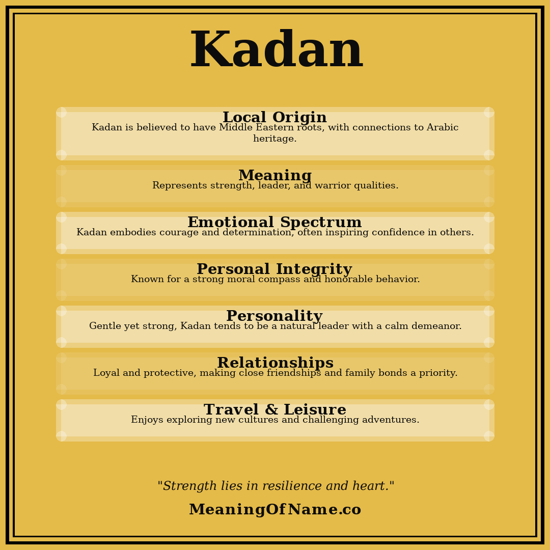 Kadan name meaning poster