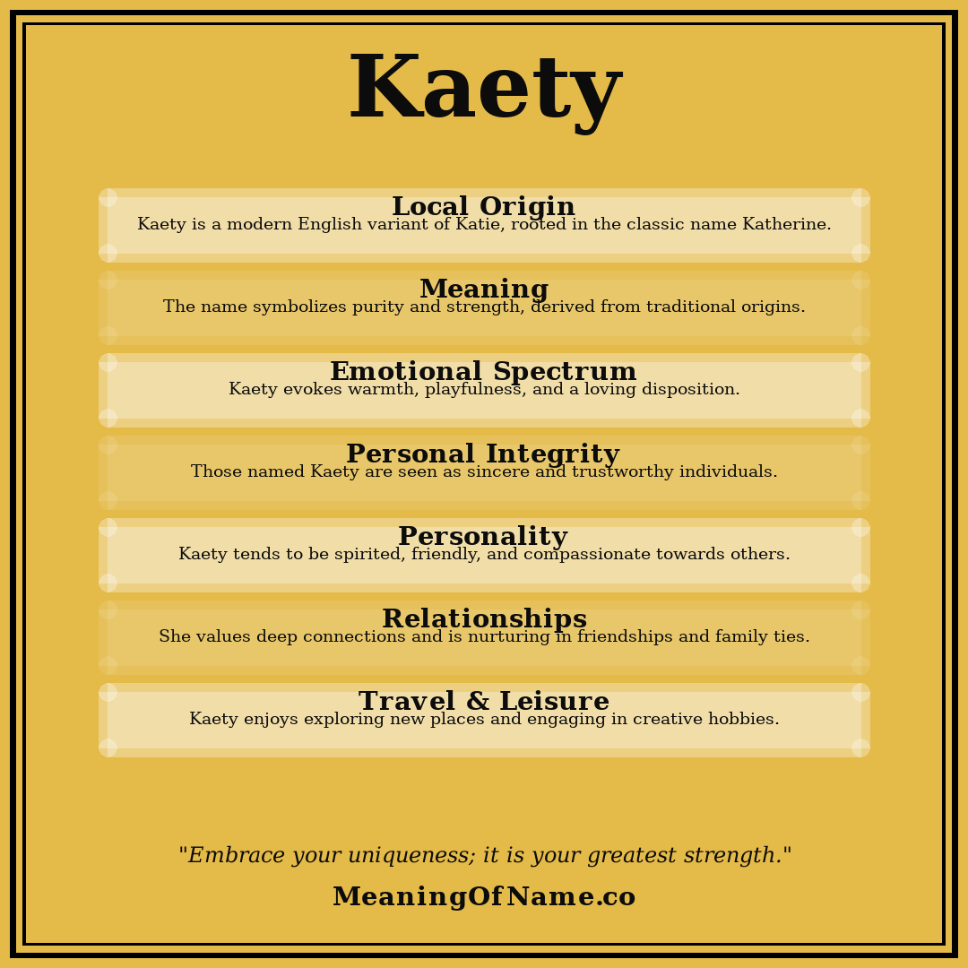 Kaety name meaning poster