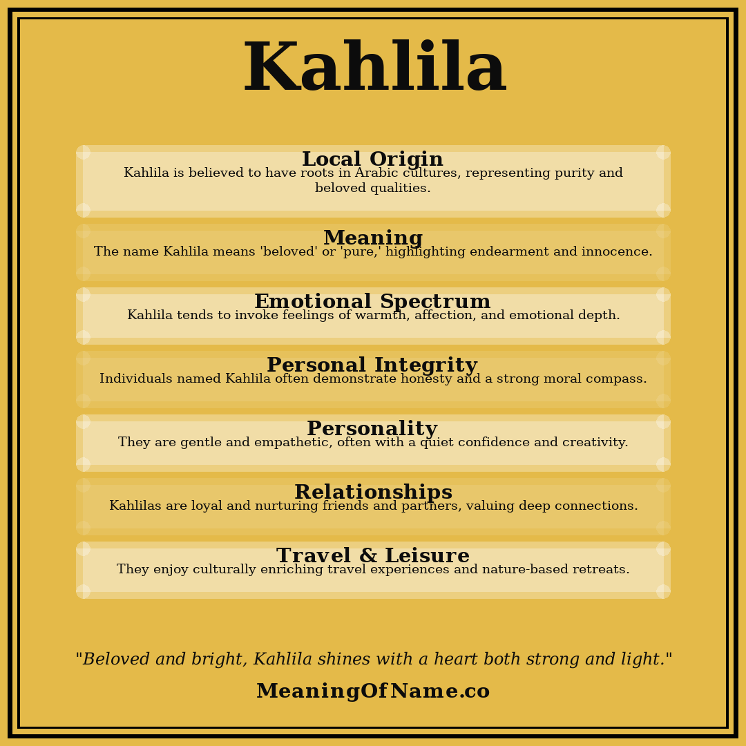 Kahlila name meaning poster