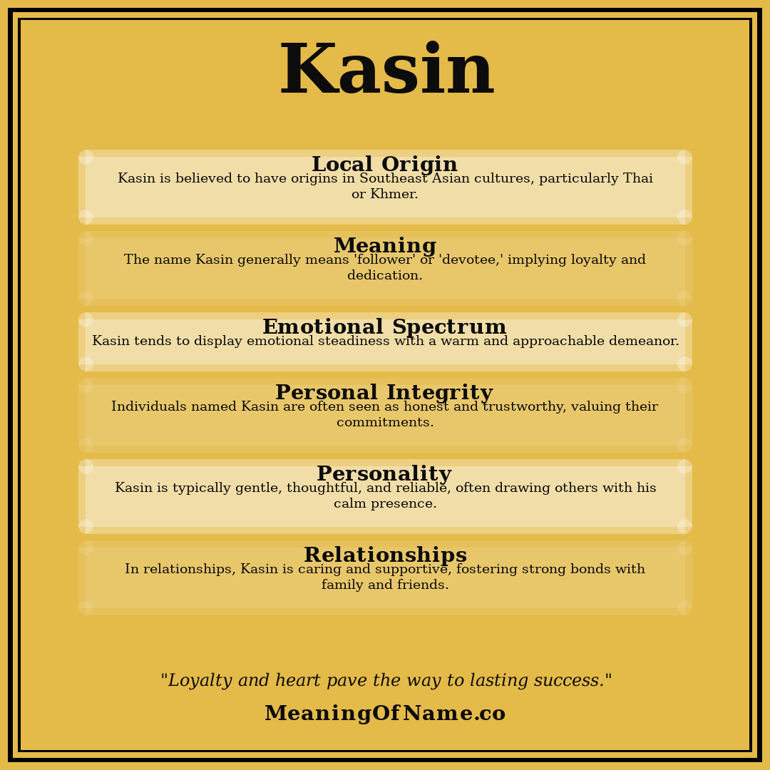 Kasin name meaning poster