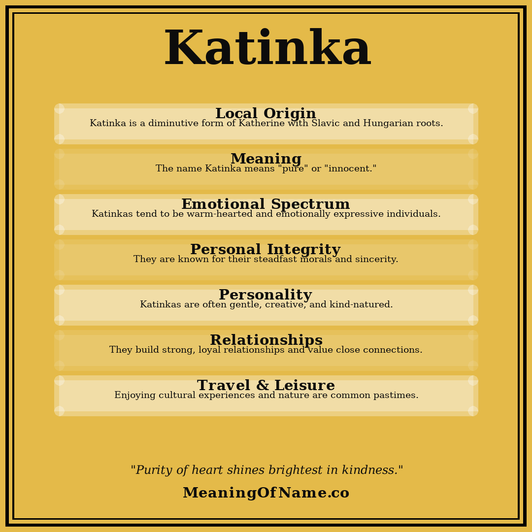 Katinka name meaning poster