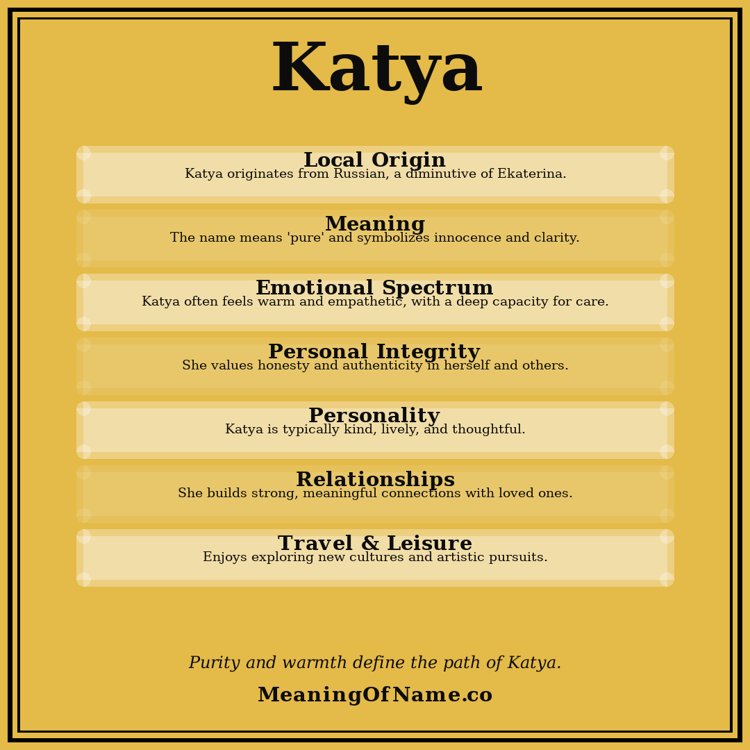 Katya name meaning poster