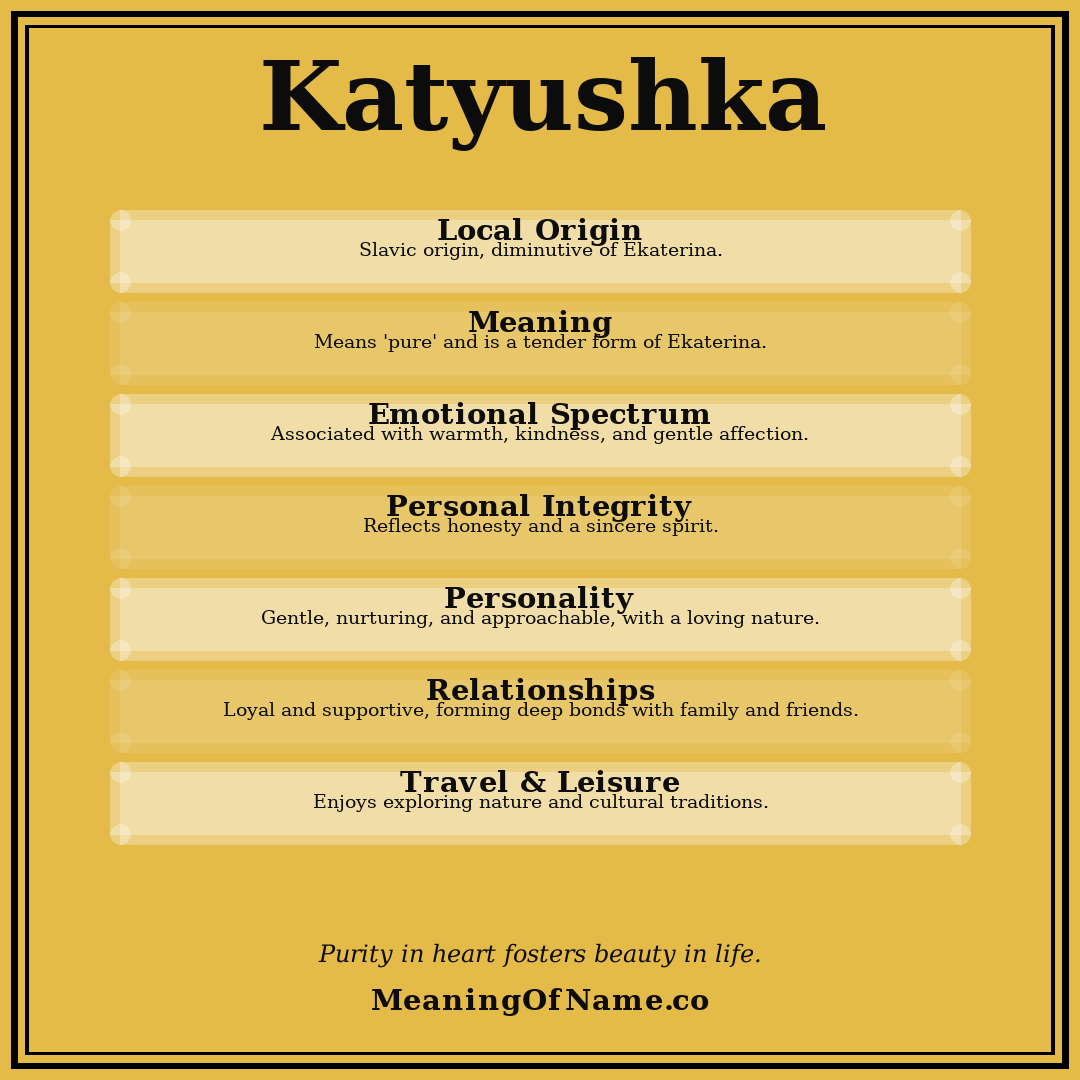 Katyushka name meaning poster