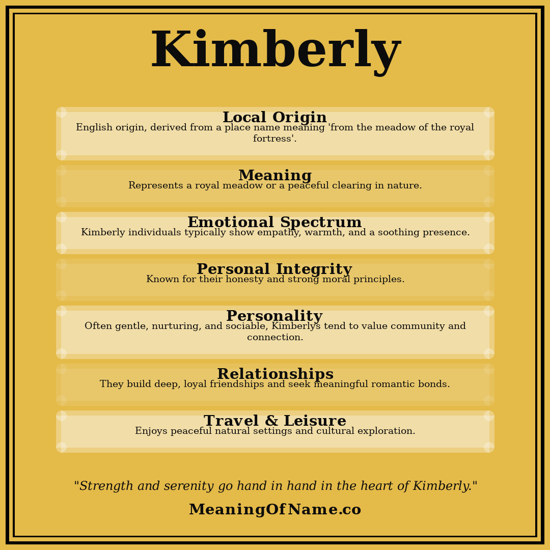 Kimberly name meaning poster