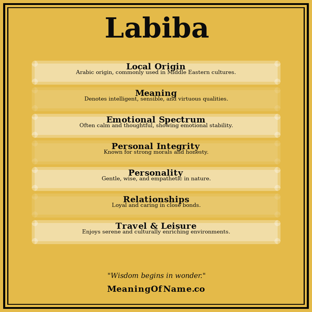 Labiba name meaning poster