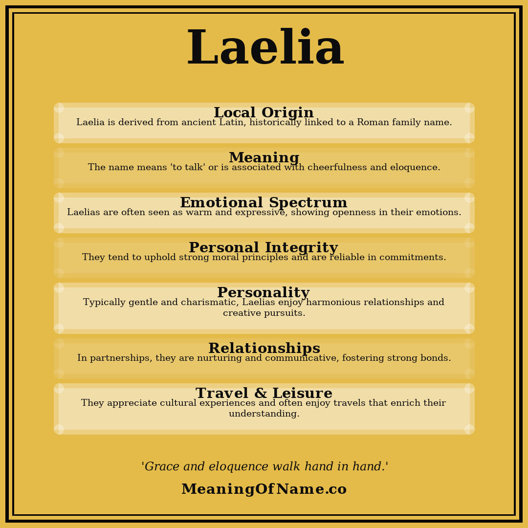 Laelia name meaning poster