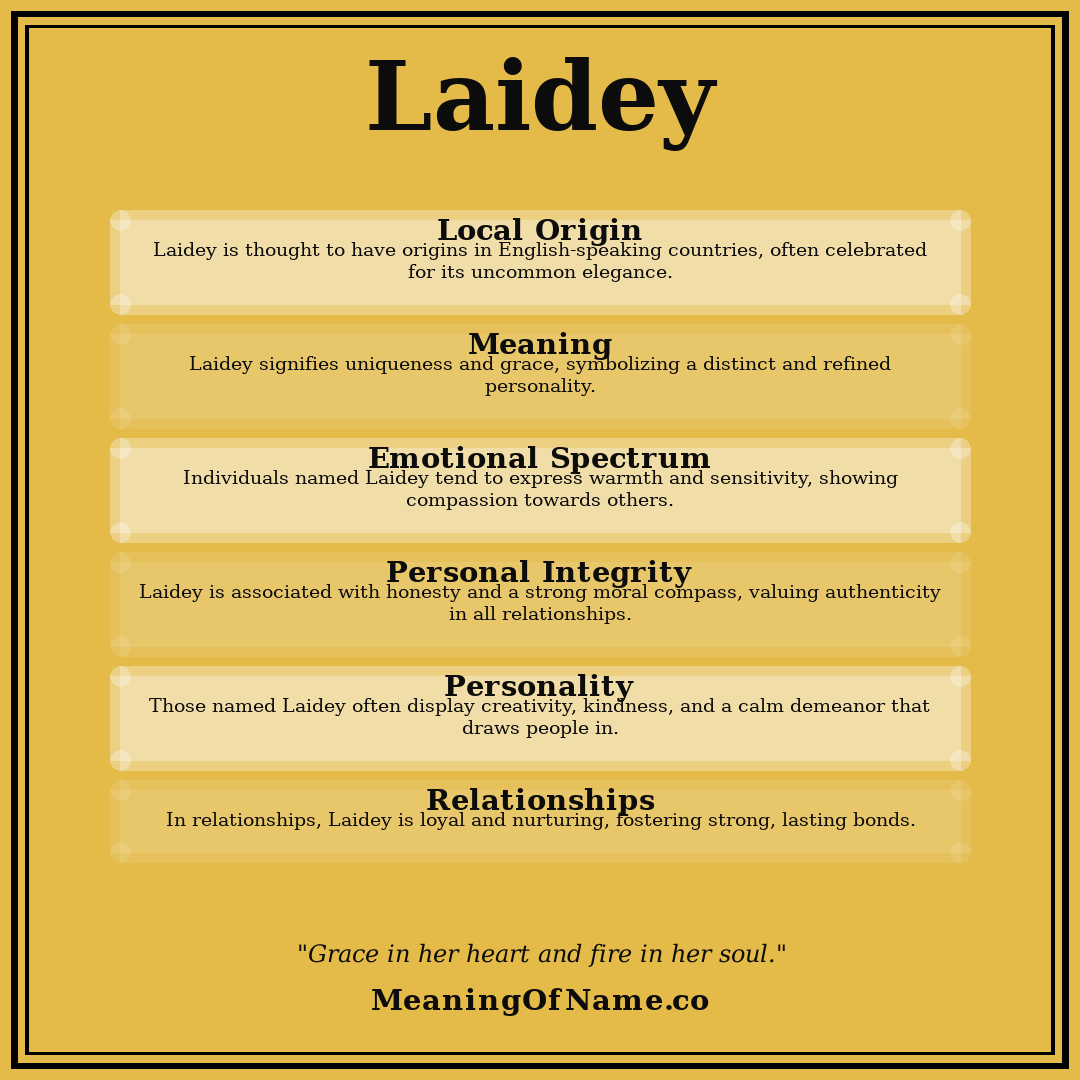 Laidey name meaning poster