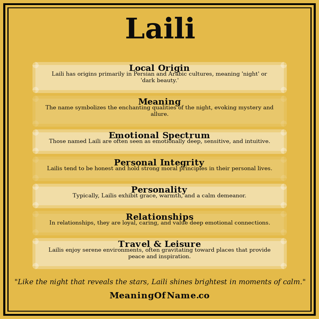 Laili name meaning poster