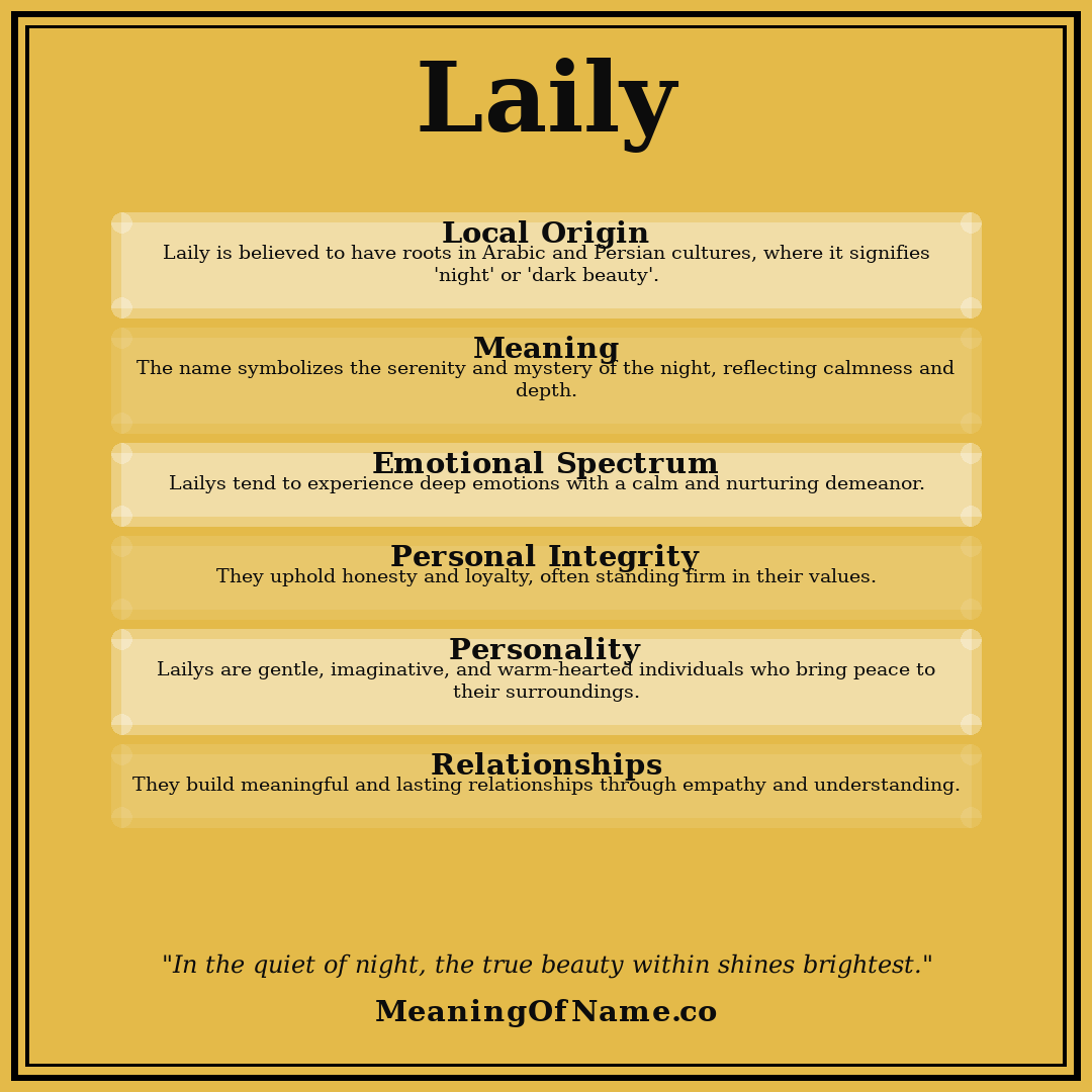 Laily name meaning poster