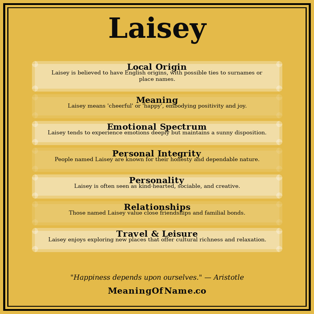 Laisey name meaning poster