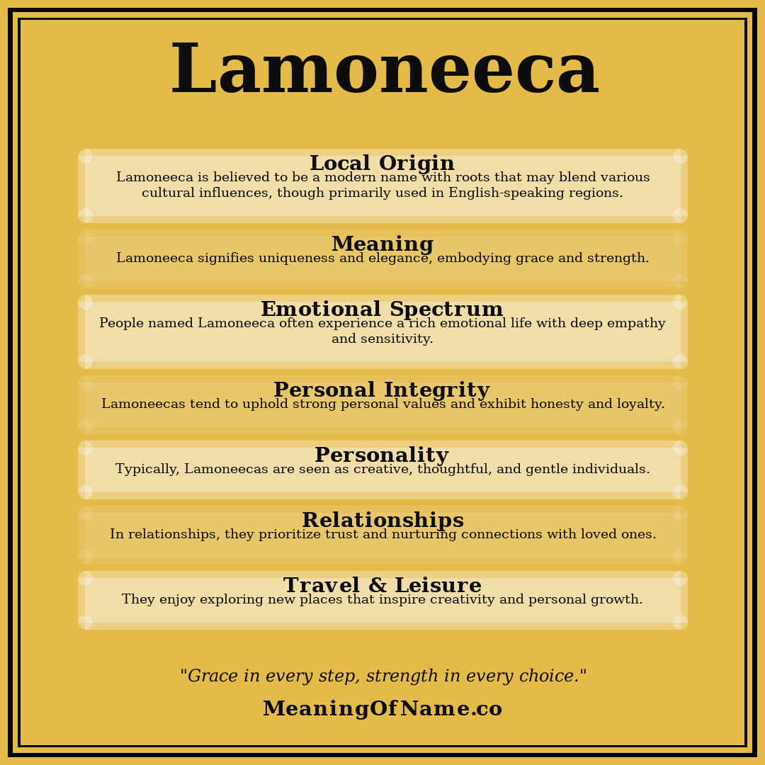 Lamoneeca name meaning poster