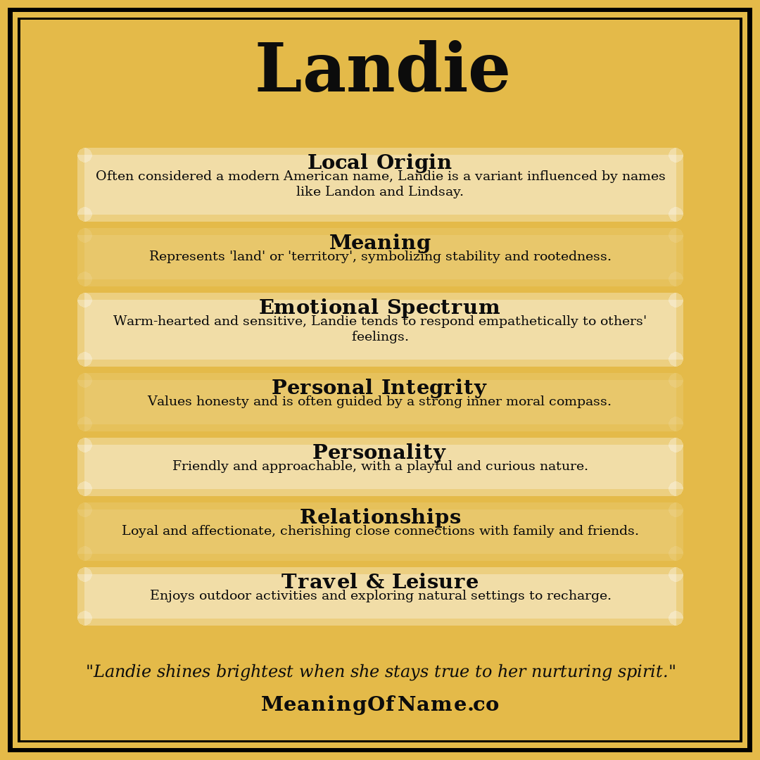 Landie name meaning poster
