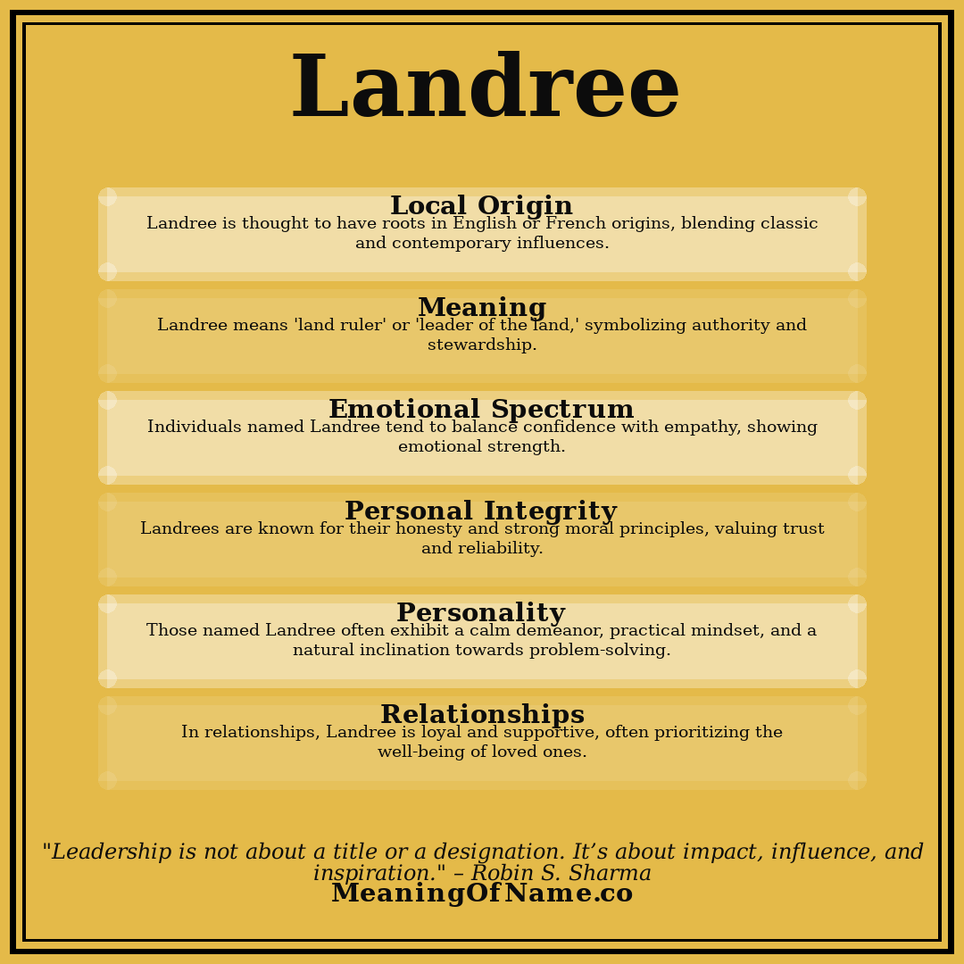 Landree name meaning poster
