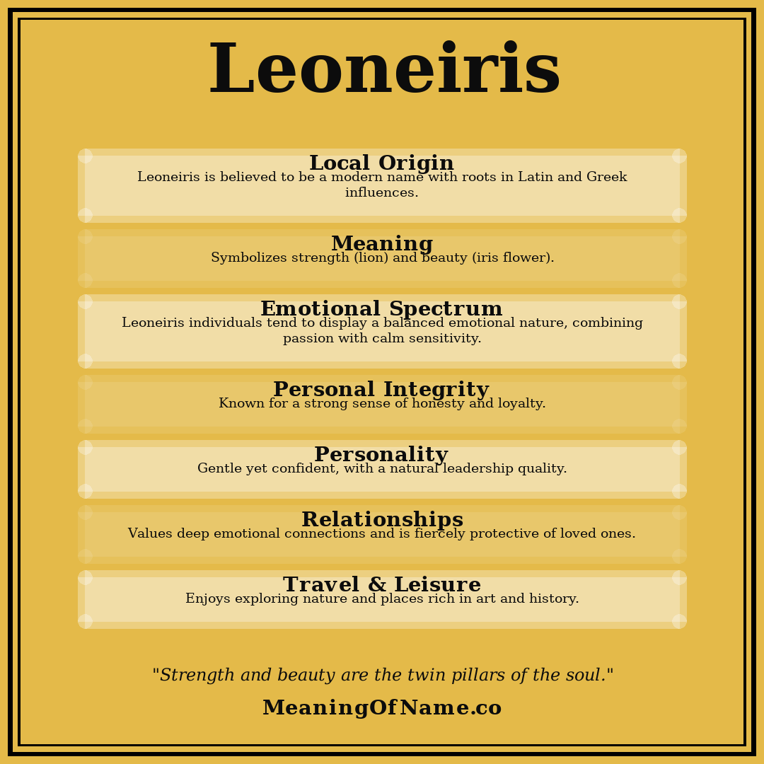 Leoneiris name meaning poster