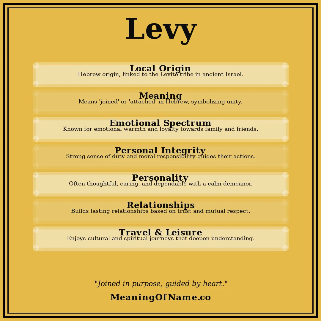 Levy name meaning poster