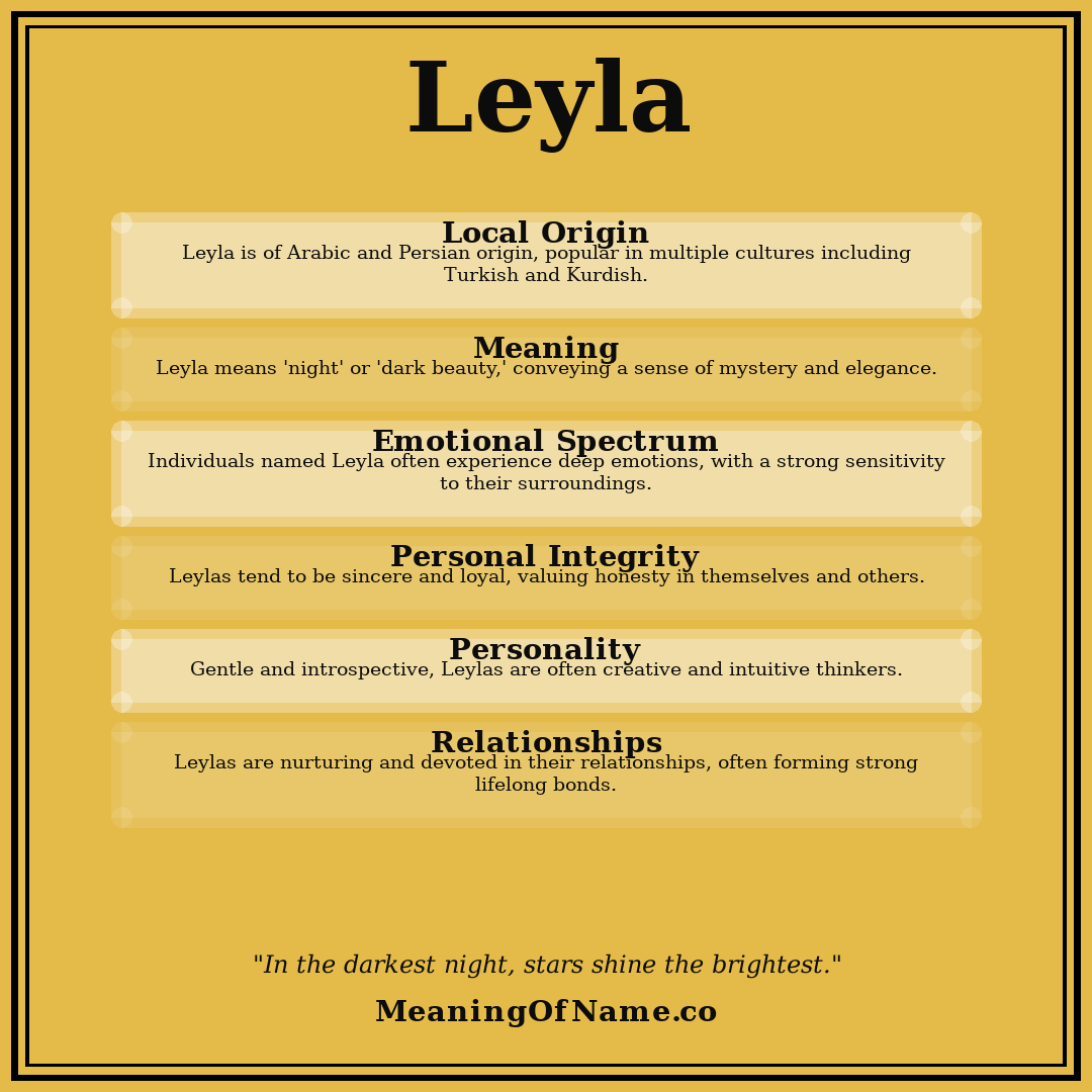 Leyla name meaning poster