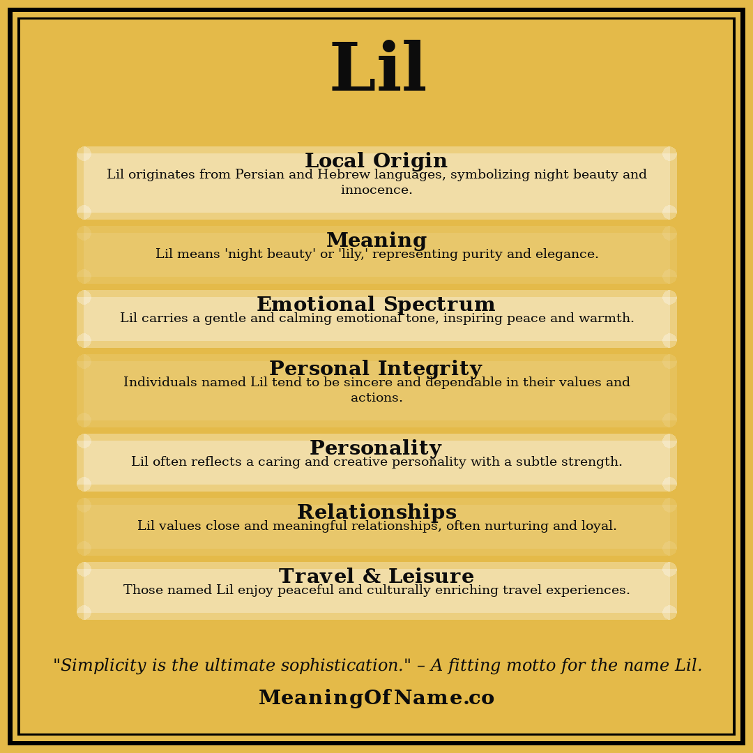 Lil name meaning poster