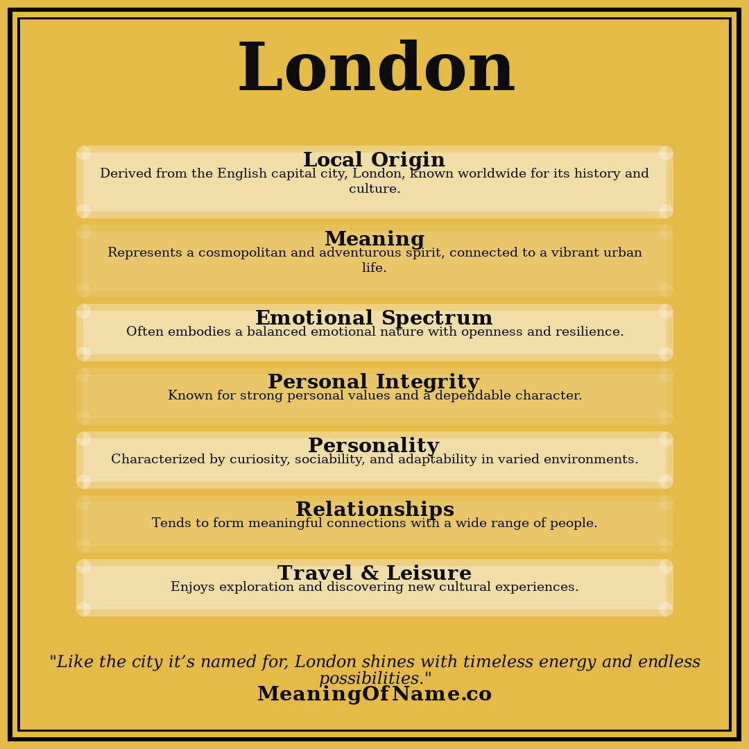 London name meaning poster