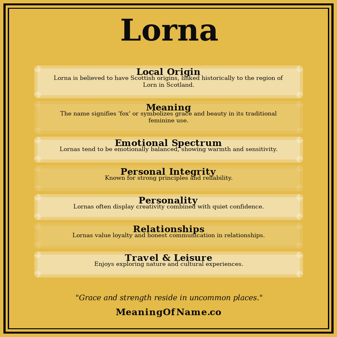 Lorna name meaning poster
