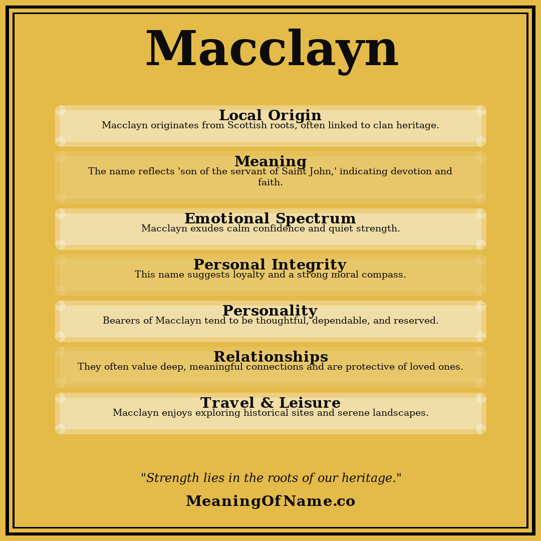 Macclayn name meaning poster
