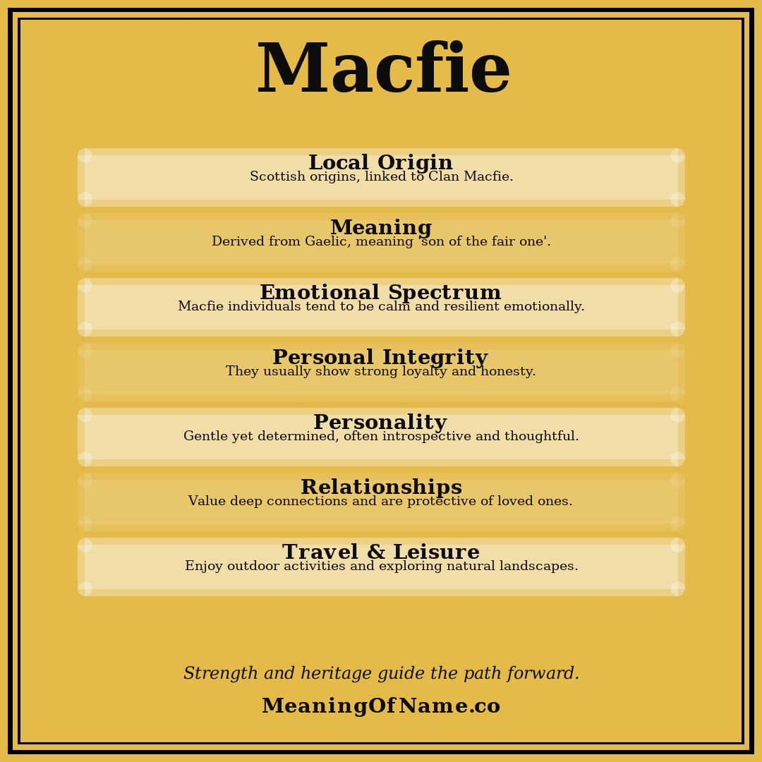 Macfie name meaning poster