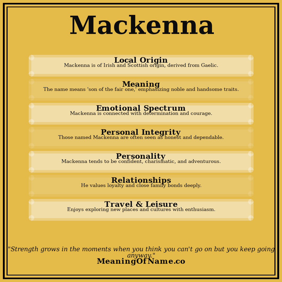 Mackenna name meaning poster