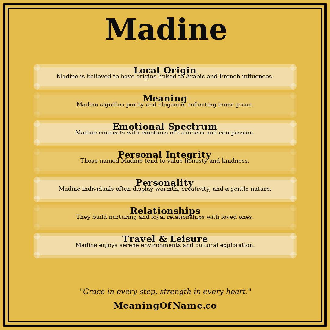 Madine name meaning poster
